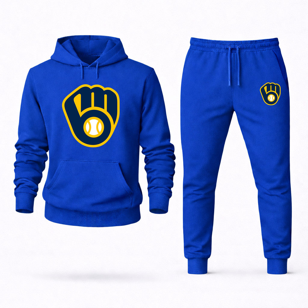 Milwaukee Brewers Hoodie and Joggers Set - Blue