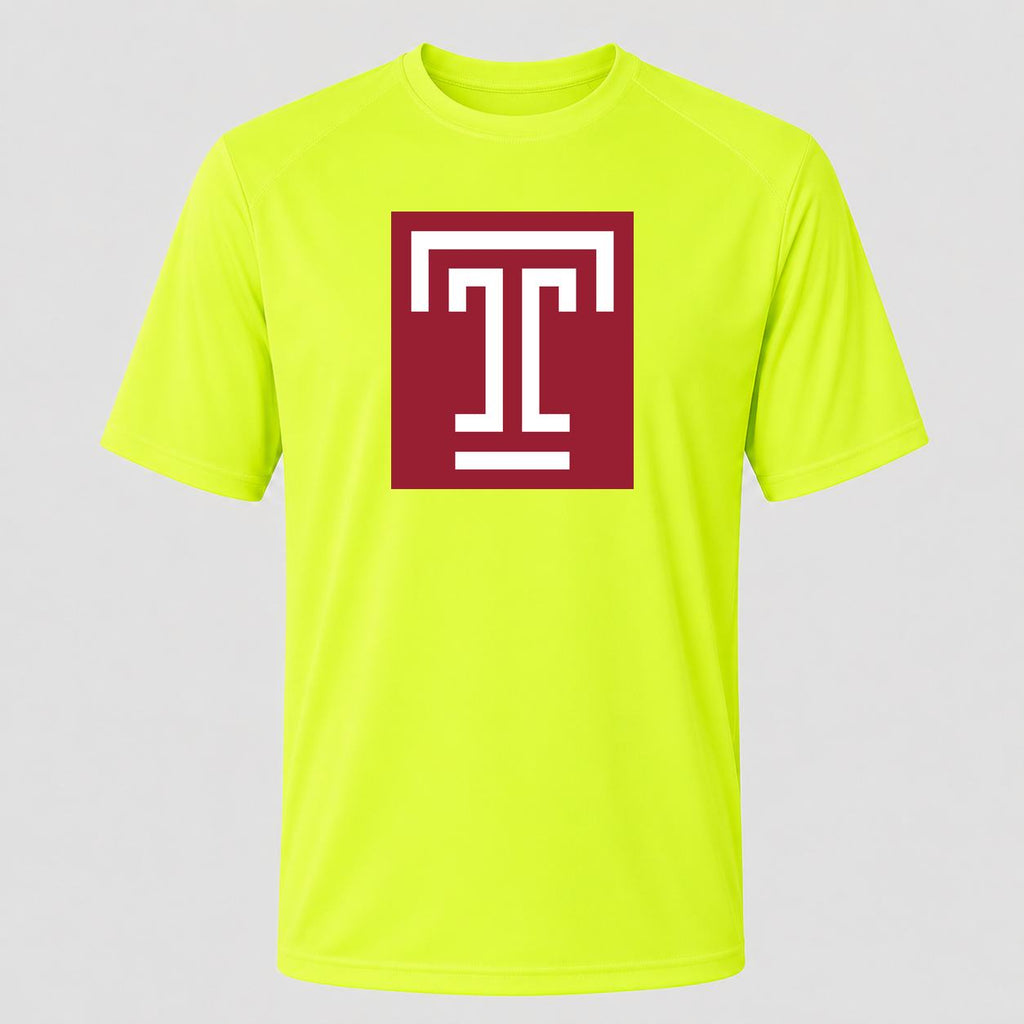 Men's Temple Owls Performance T-Shirt - Safety Green