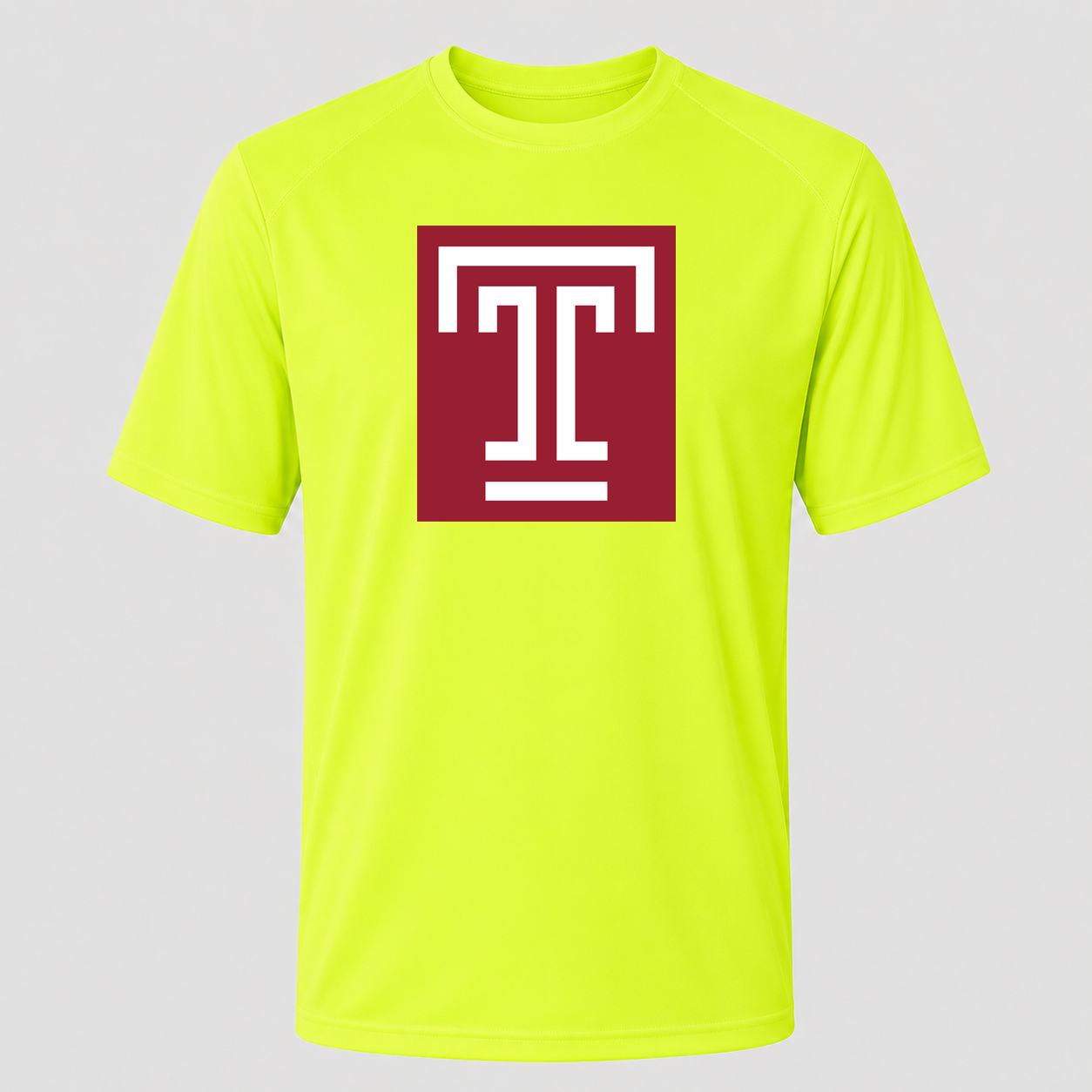 Men's Temple Owls Performance T-Shirt - Safety Green