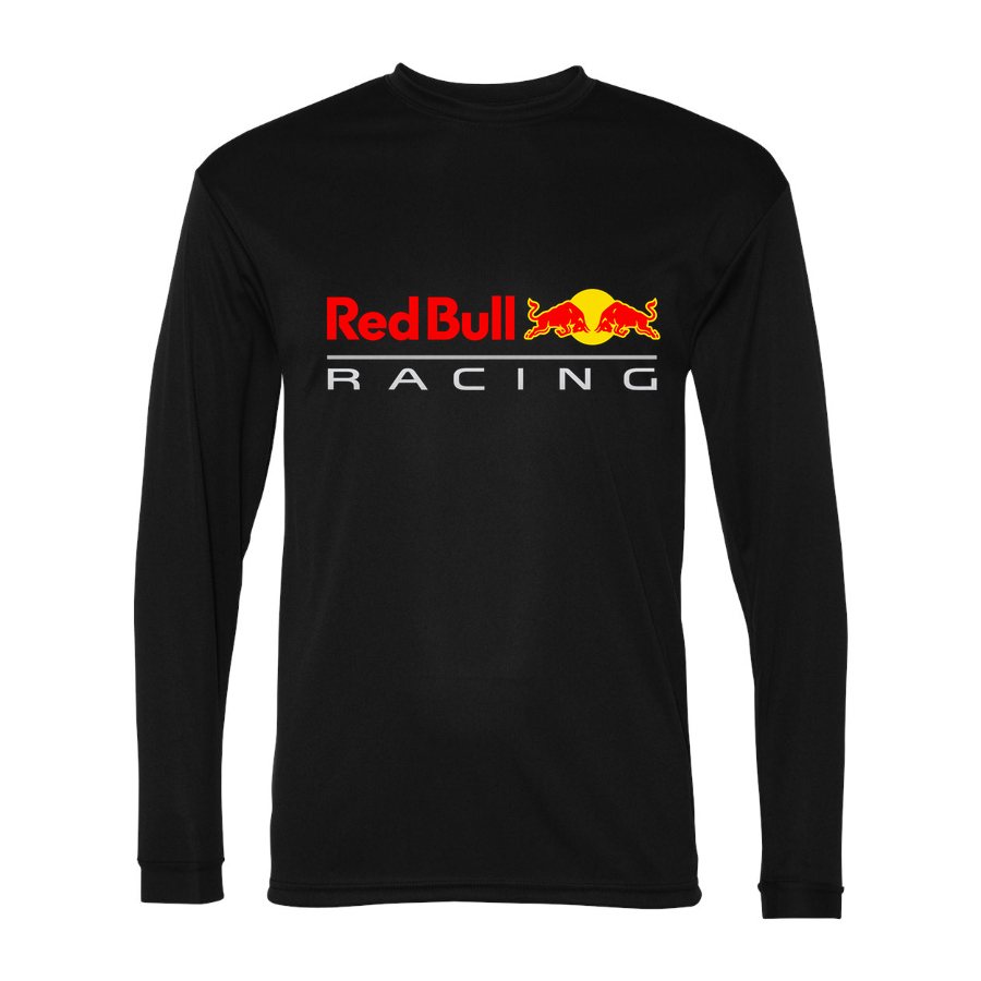 Men's Red Bull Racing Polyester Long Sleeve T-Shirt - Black
