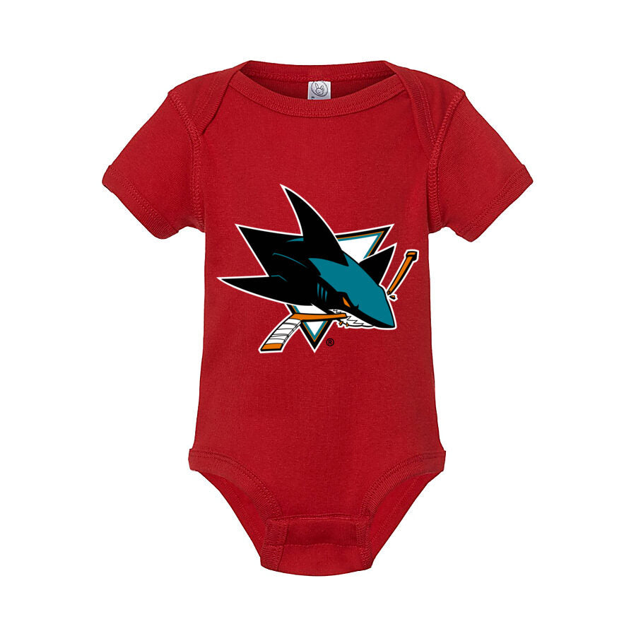 San Jose Sharks Baby Romper Onesie - Red
