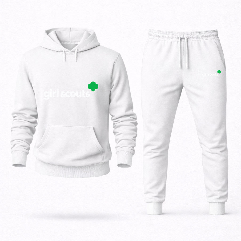 Girl Scouts White Hoodie and Joggers Set - White