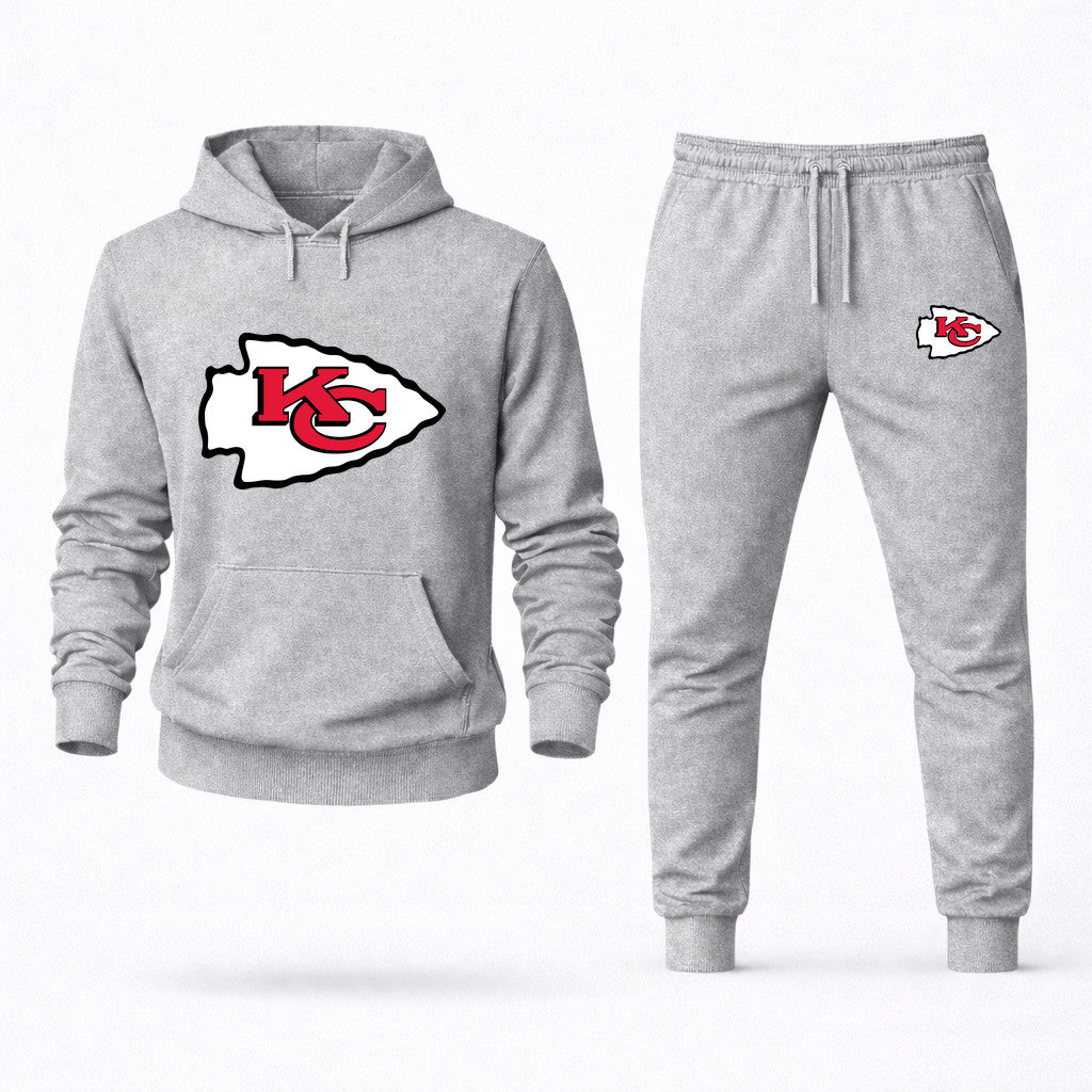 Kansas City Chiefs Hoodie and Joggers Set - Grey