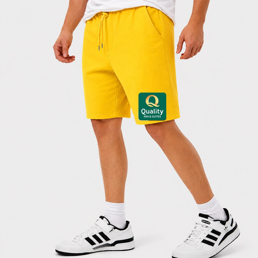 Men's Quality Inn & Suites Cotton Shorts - Yellow