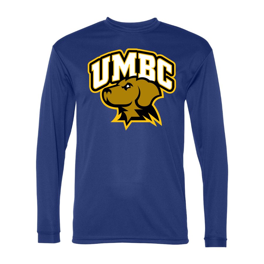 Men's UMBC Retrievers Polyester Long Sleeve T-Shirt - Royal Blue
