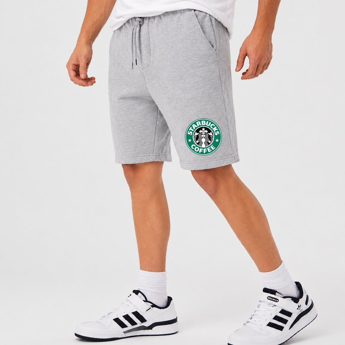 Men's Starbucks Cotton Shorts - Gray