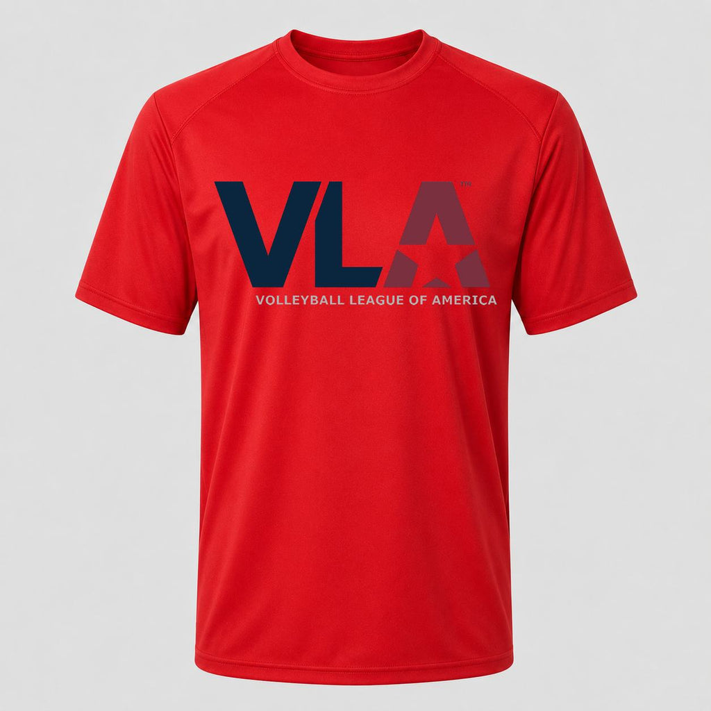 Men's American Volleyball League Performance T-Shirt - Red
