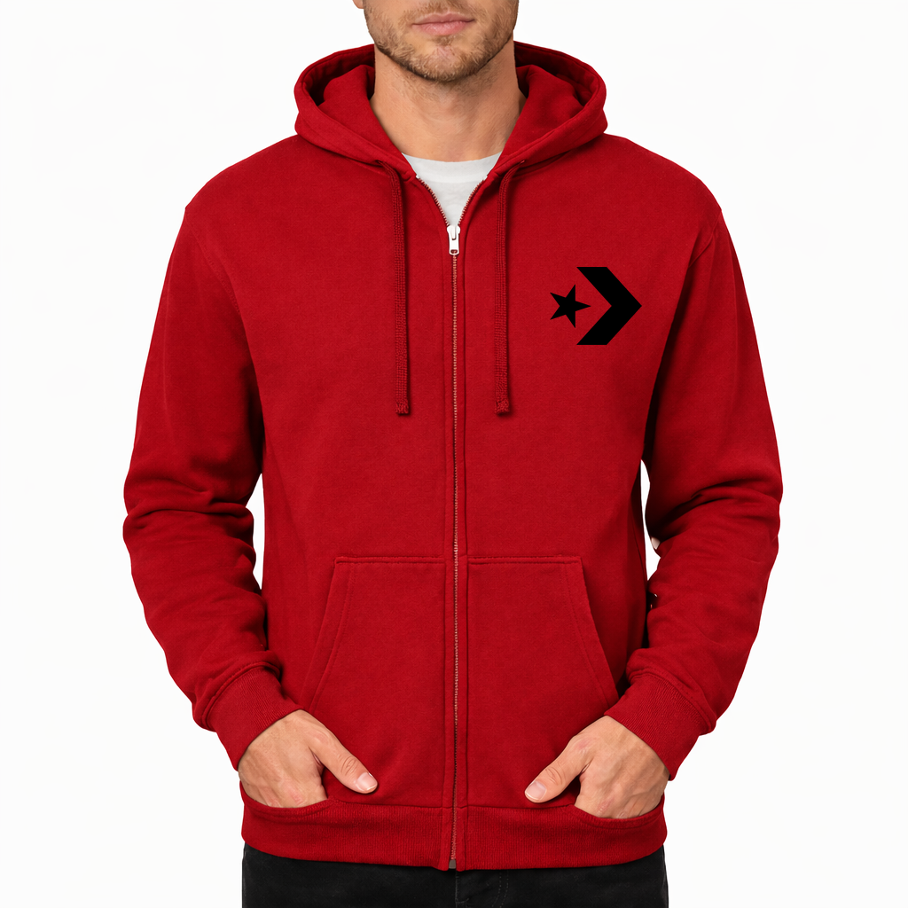 Converse Zipper Hoodie - Red
