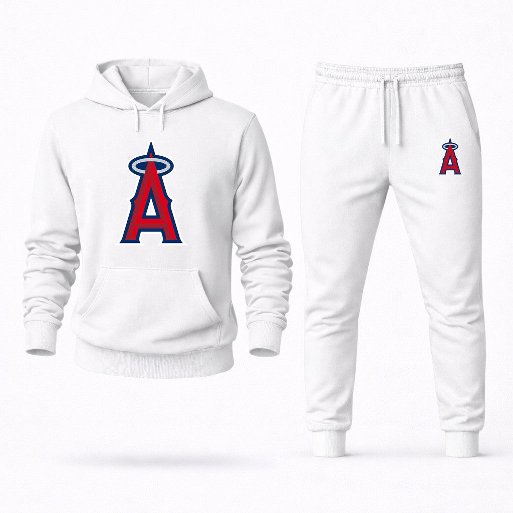 Los Angeles Angels Hoodie and Joggers Set - White