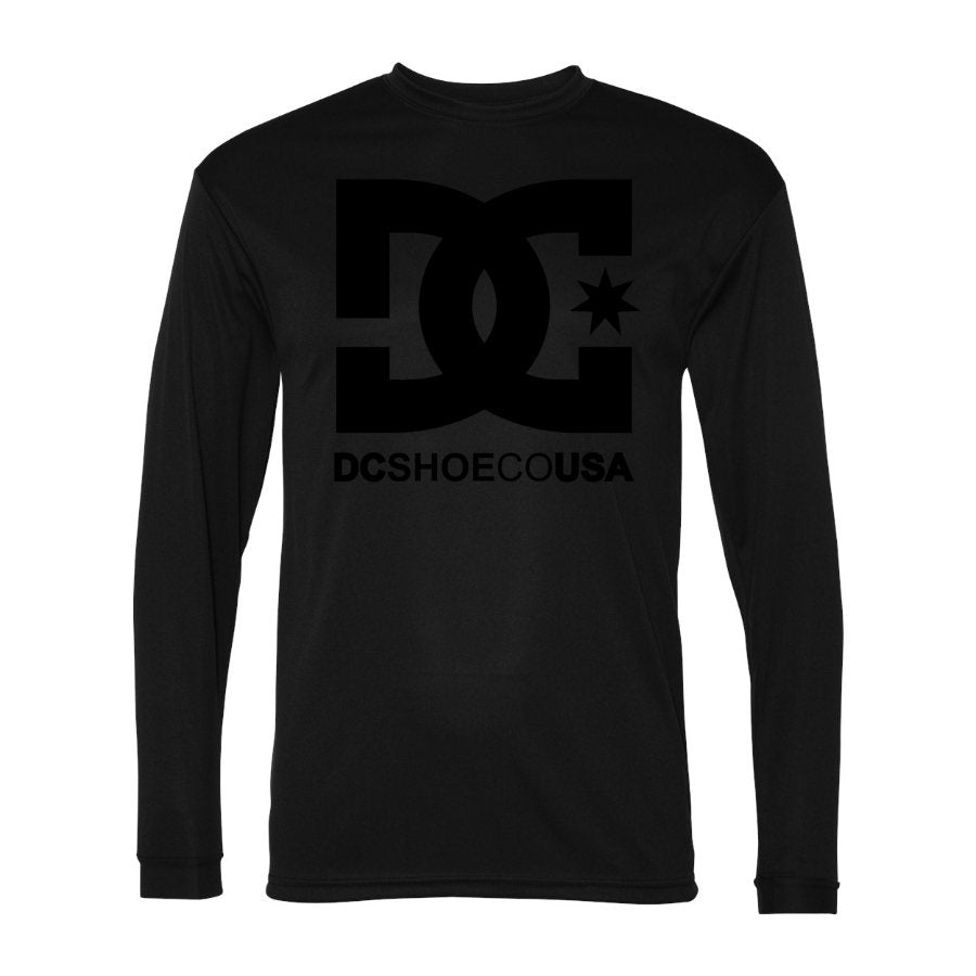 Men's DC Polyester Long Sleeve T-Shirt - Black