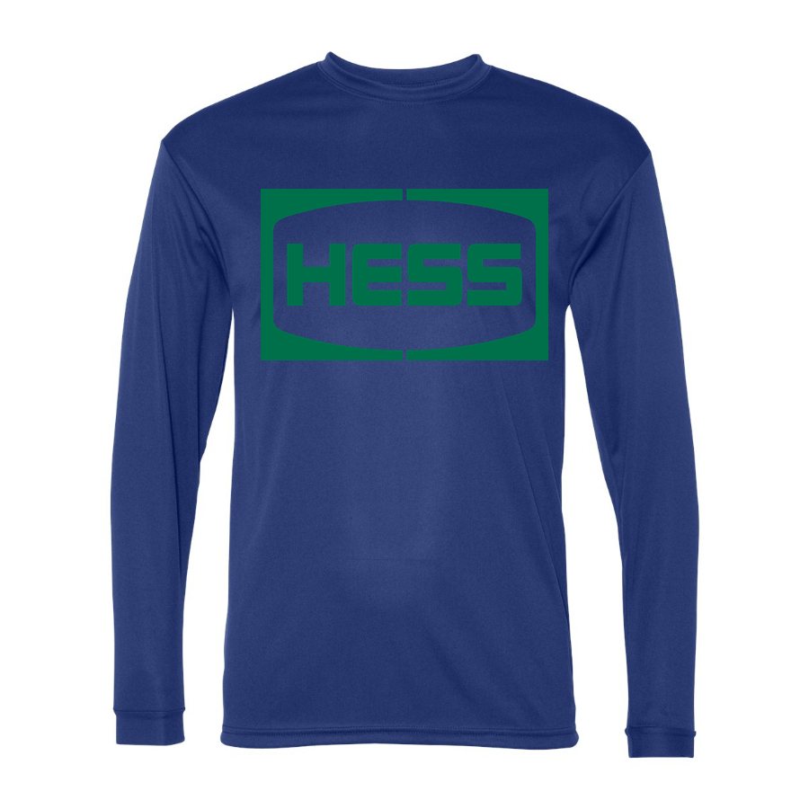 Men's Hess Polyester Long Sleeve T-Shirt - Royal Blue