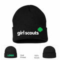 Girl Scouts White Black Beanie Hat