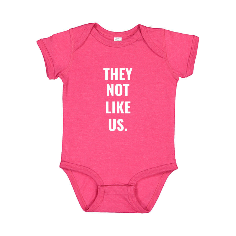They Not Like Us Baby Romper Onesie - Pink