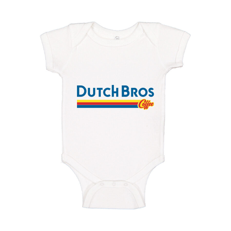 Dutch Bros Coffee Baby Romper Onesie - White