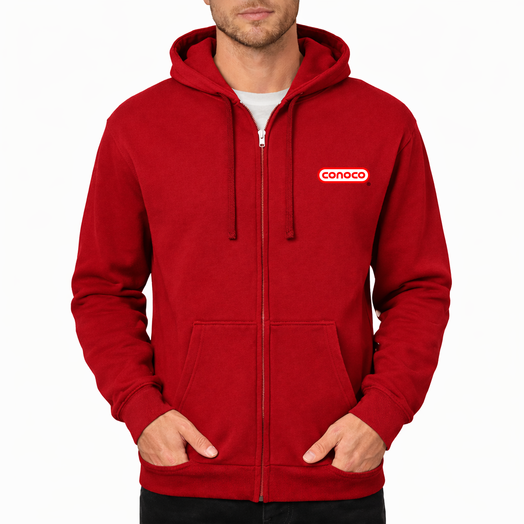 Conoco Zipper Hoodie - Red