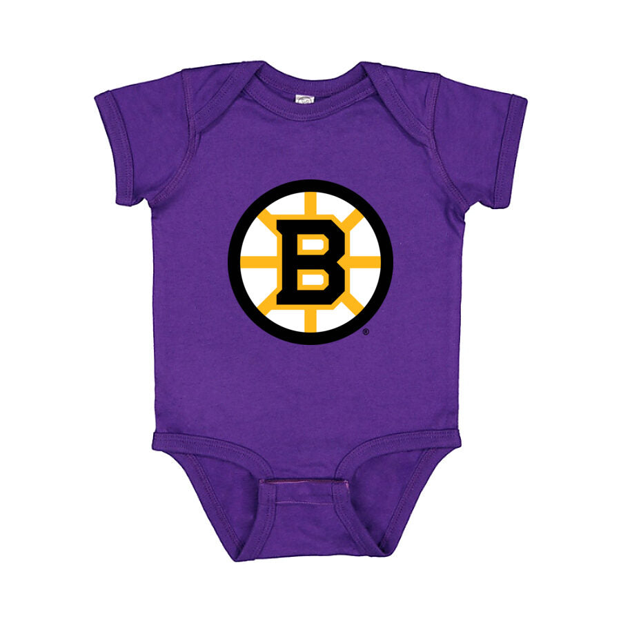 Boston Bruins Baby Romper Onesie - Purple