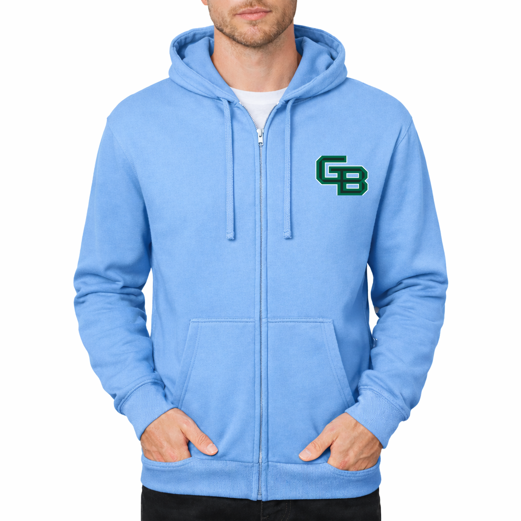 Men's Wisconsin Green Bay Phoenix Zipper Hoodie - Sky Blue