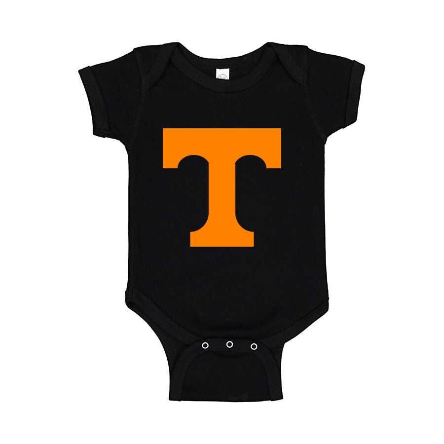 Tennessee Volunteers Orange Logo Baby Romper Onesie - Black