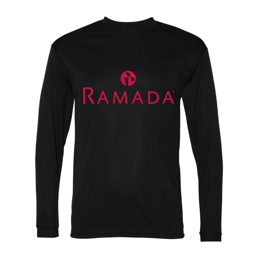 Men's Ramada Polyester Long Sleeve T-Shirt - Black