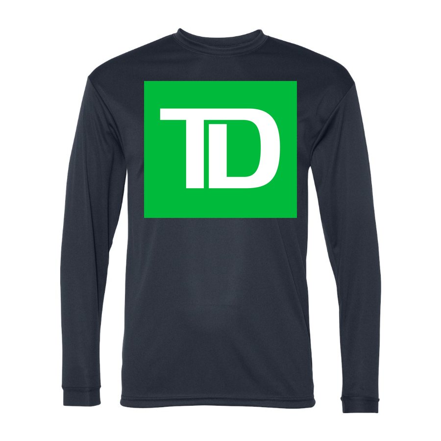 Men's TD Bank Polyester Long Sleeve T-Shirt - Navy