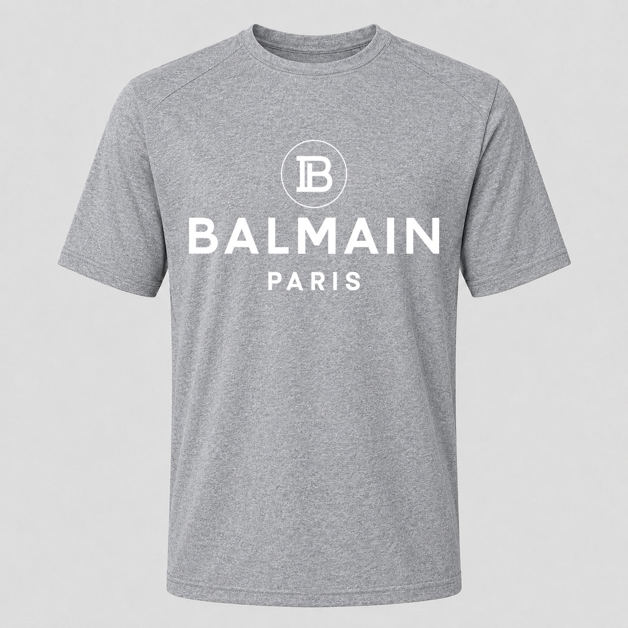 Men's Balmain Paris White Performance T-Shirt - Gray