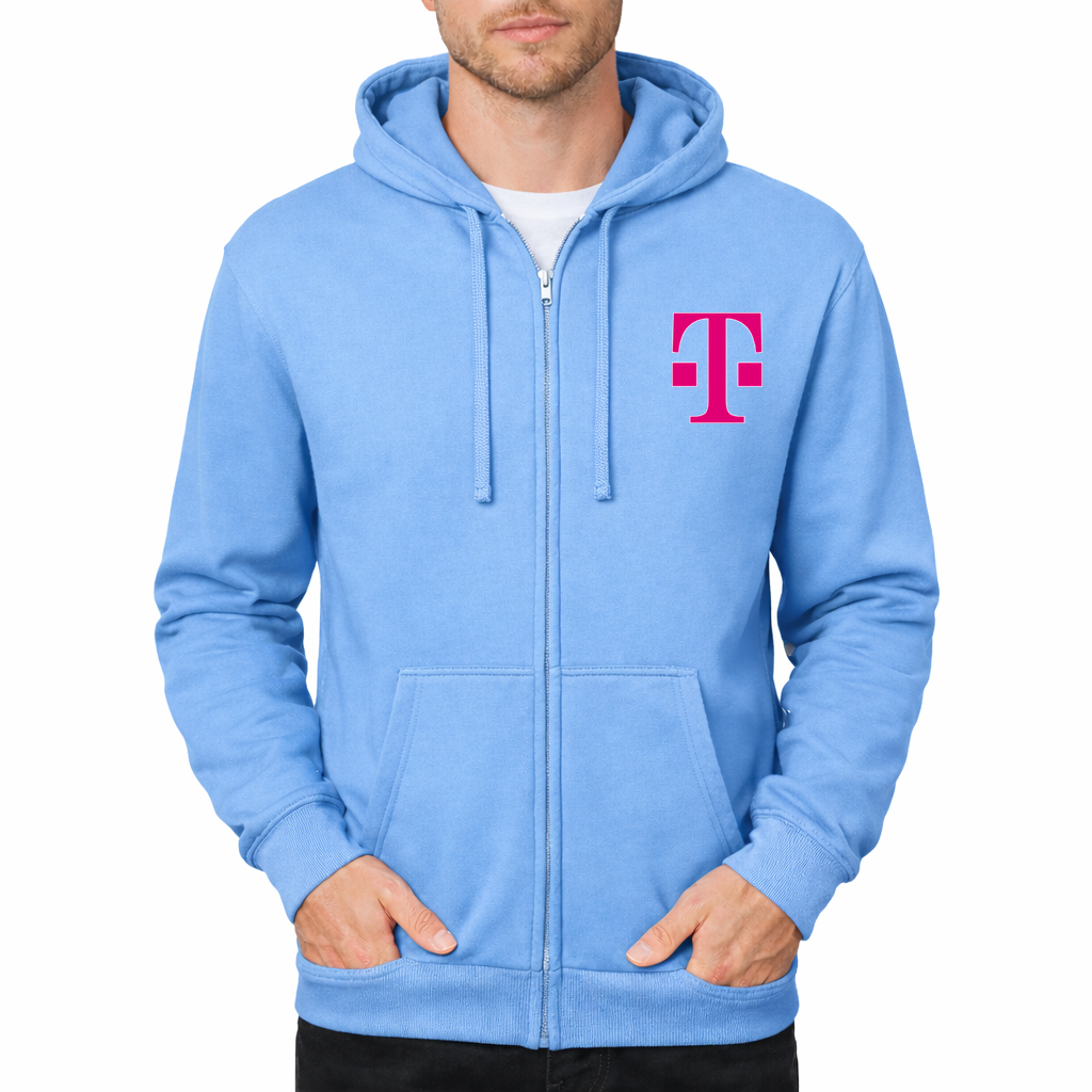 T Mobile Zipper Hoodie - Sky Blue