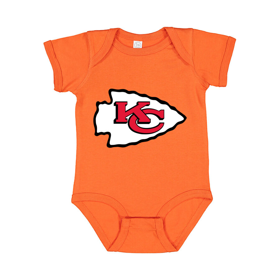 Kansas City Chiefs Baby Romper Onesie - Orange