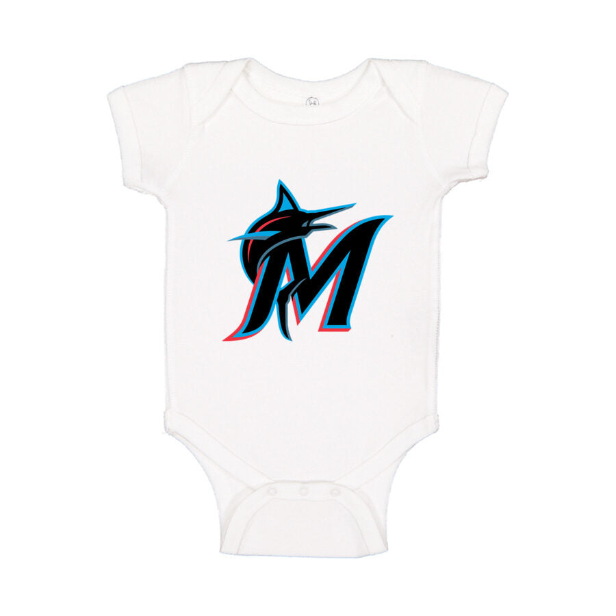 Miami Marlins Baby Romper Onesie - White