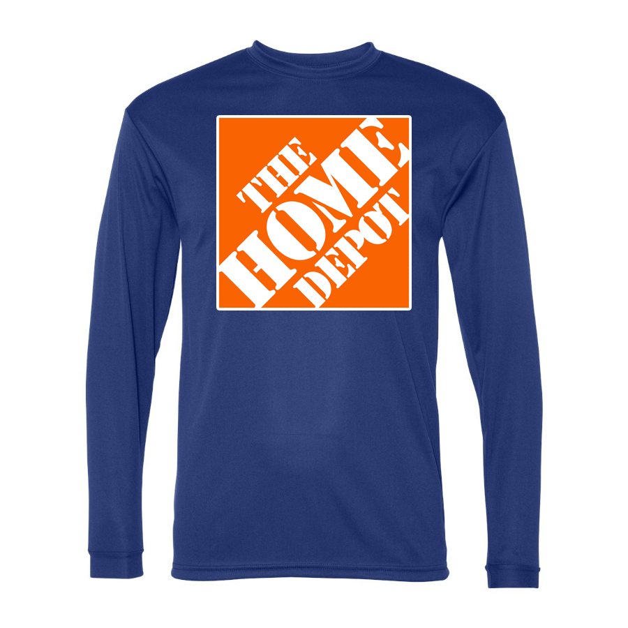 Men's The Home Depot Polyester Long Sleeve T-Shirt - Royal Blue