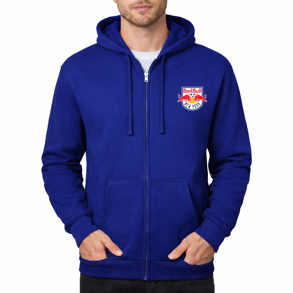 Men's New York Red Bulls logo.svg Zipper Hoodie - Royal Blue