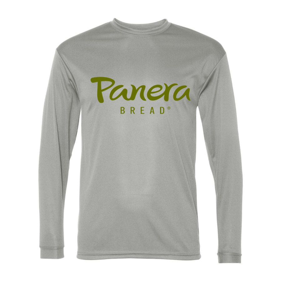 Men's Panera Bread Polyester Long Sleeve T-Shirt - Silver