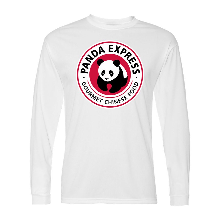 Men's Panda Express Polyester Long Sleeve T-Shirt - White