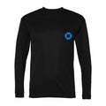 Men's Chase Black Logo Polyester Long Sleeve T-Shirt - Black
