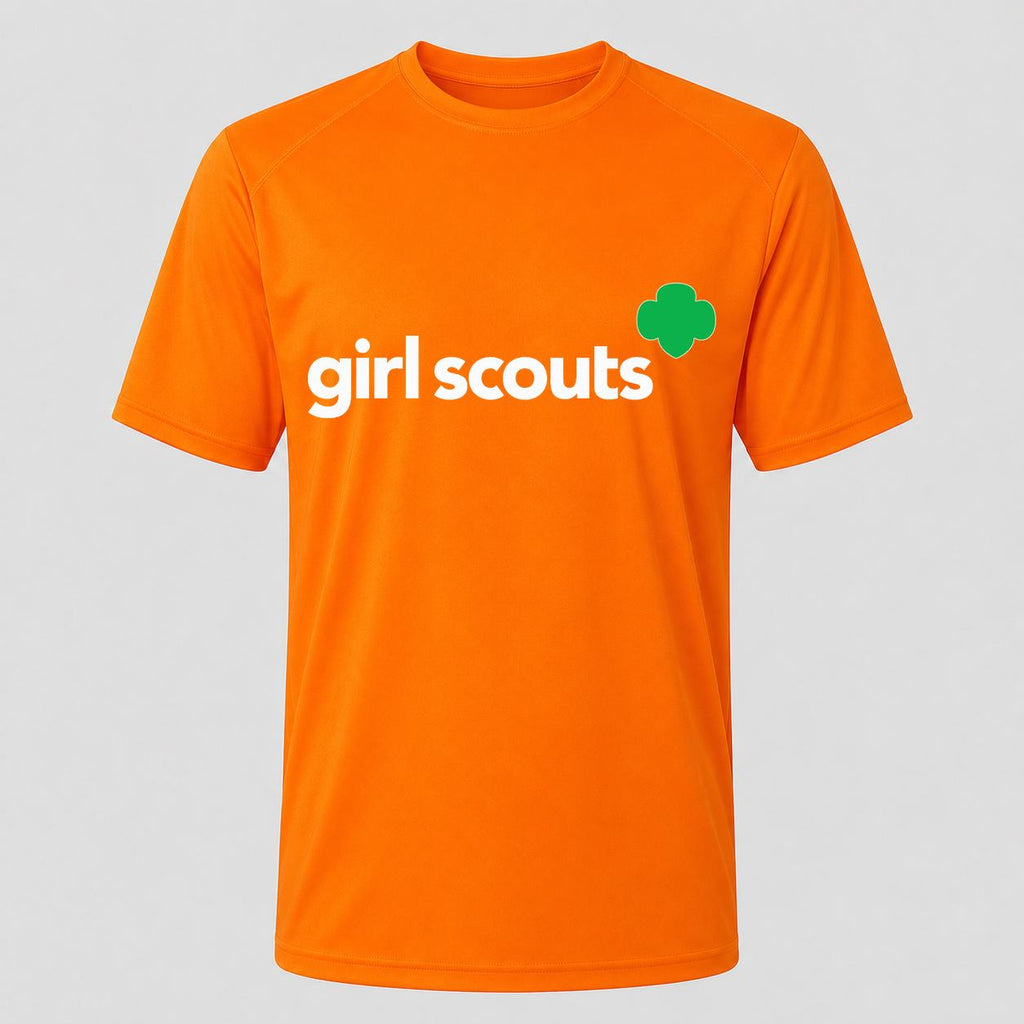 Men's Girl Scouts White Performance T-Shirt - Orange