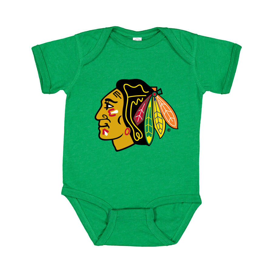 Chicago Blackhawks Baby Romper Onesie - Green
