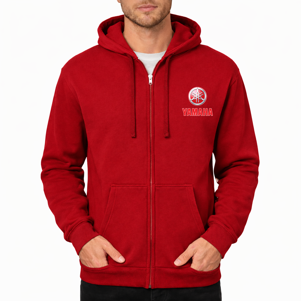 YAMAHA Zipper Hoodie - Red