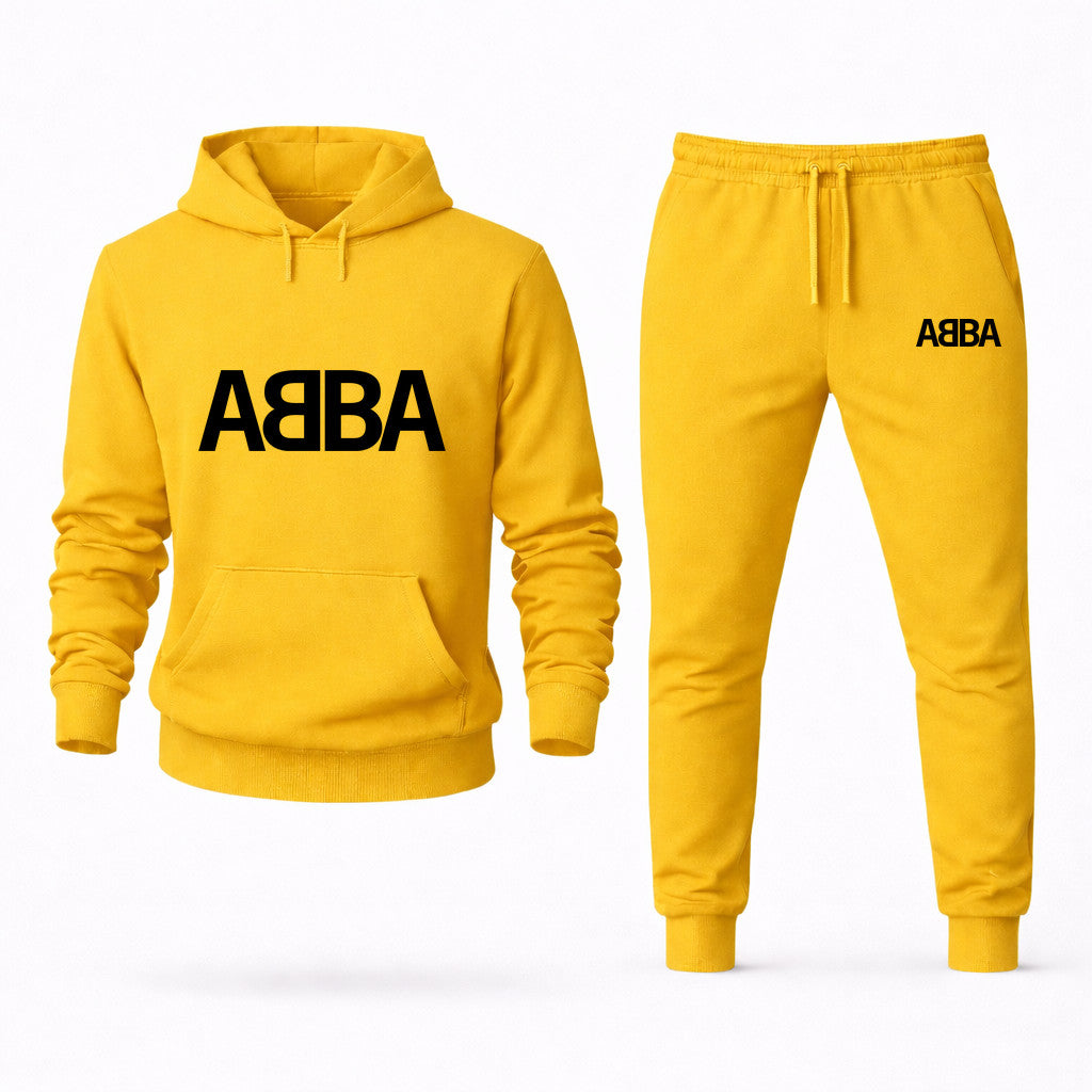 ABBA Hoodie and Joggers Set - Yellow