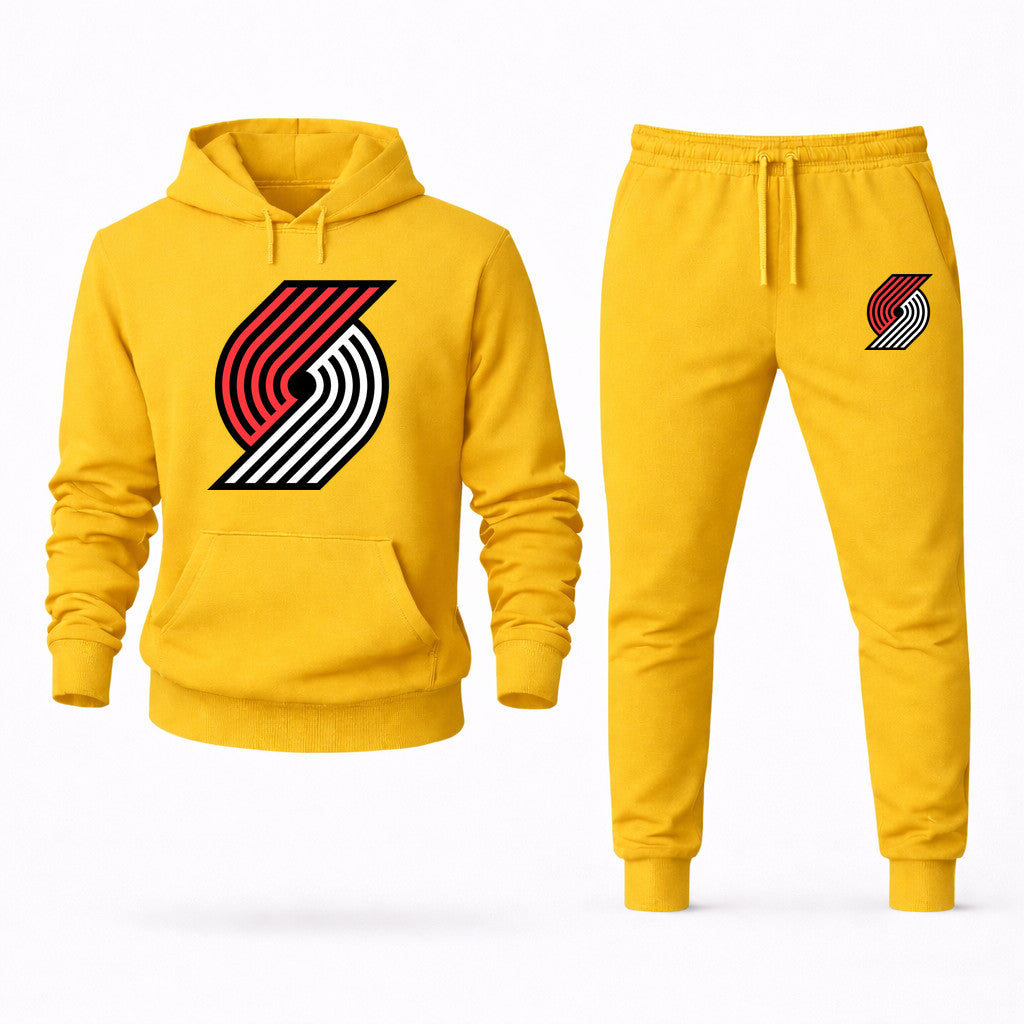 Portland Trail Blazers Hoodie and Joggers Set - Yellow