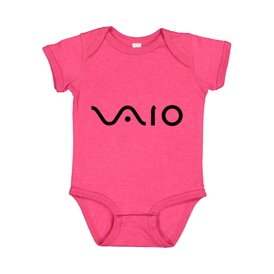 Sony VAIO Black Logo Baby Romper Onesie - Pink