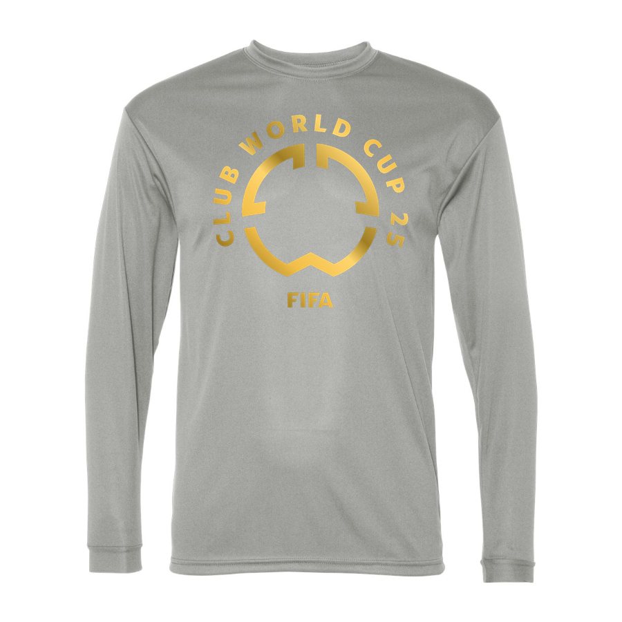 Men's FIFA Club World Cup 2025 Polyester Long Sleeve T-Shirt - Silver