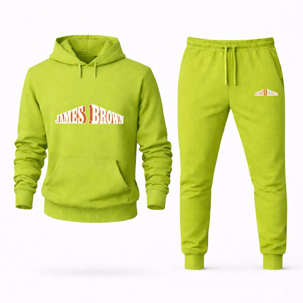 James Brown Hoodie and Joggers Set - Lime Green