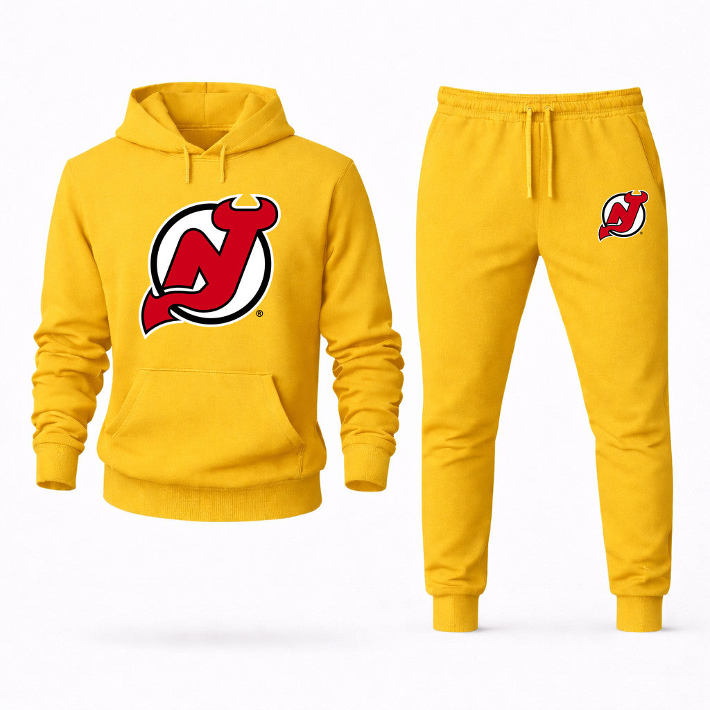 New Jersey Devils Hoodie and Joggers Set - Yellow
