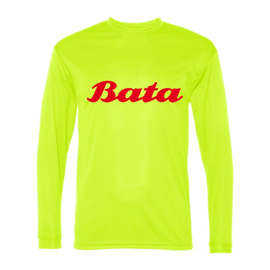 Men's Bata Polyester Long Sleeve T-Shirt - Safety Yellow