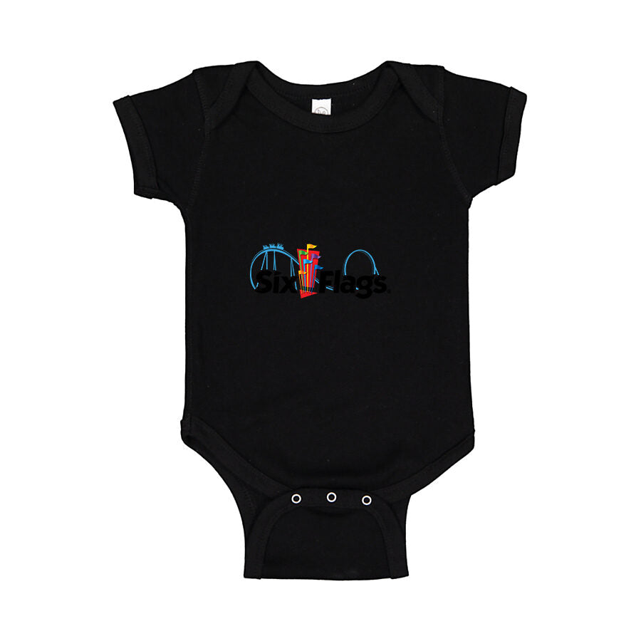 Six Flags Baby Romper Onesie - Black
