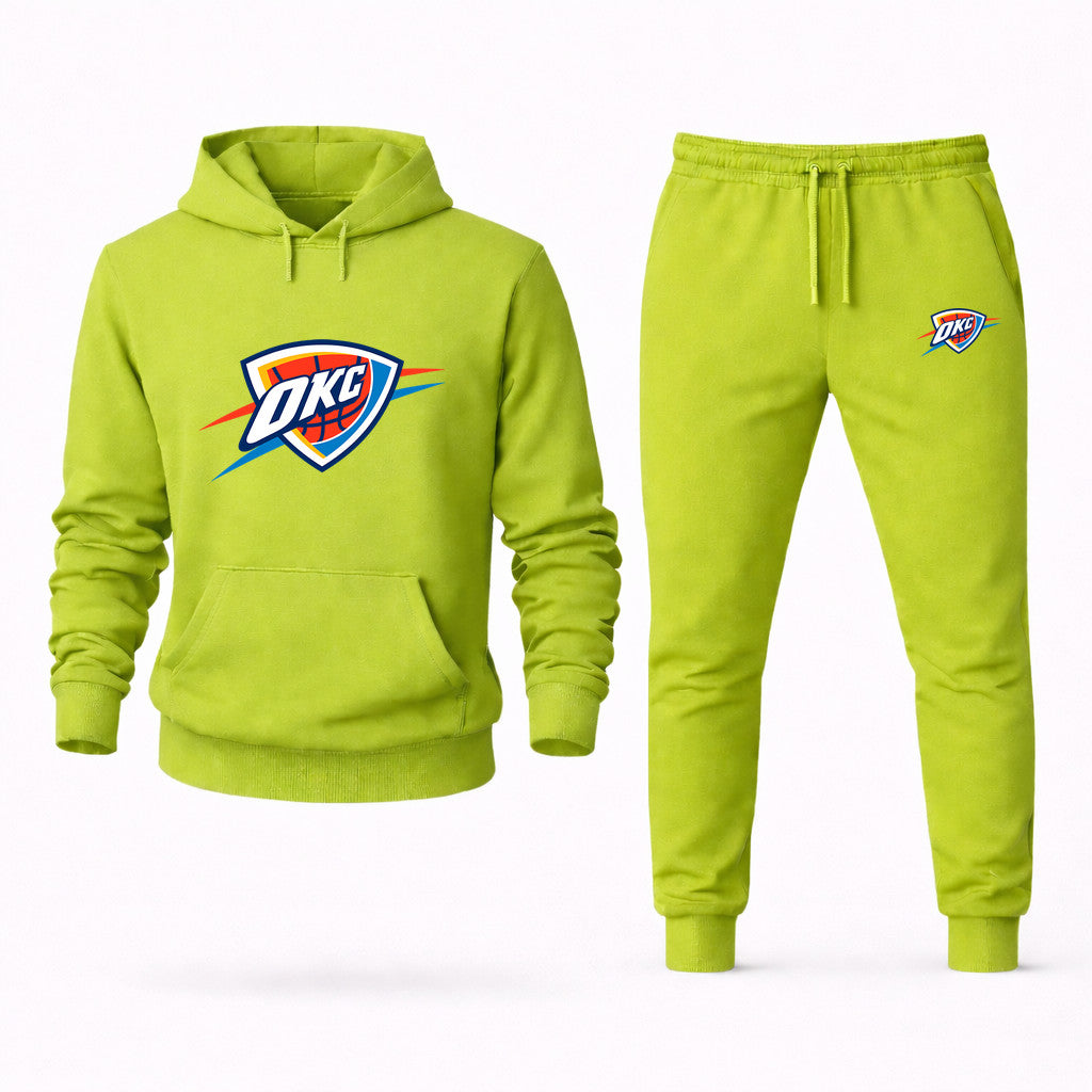 Oklahoma City Thunder Hoodie and Joggers Set - Lime Green