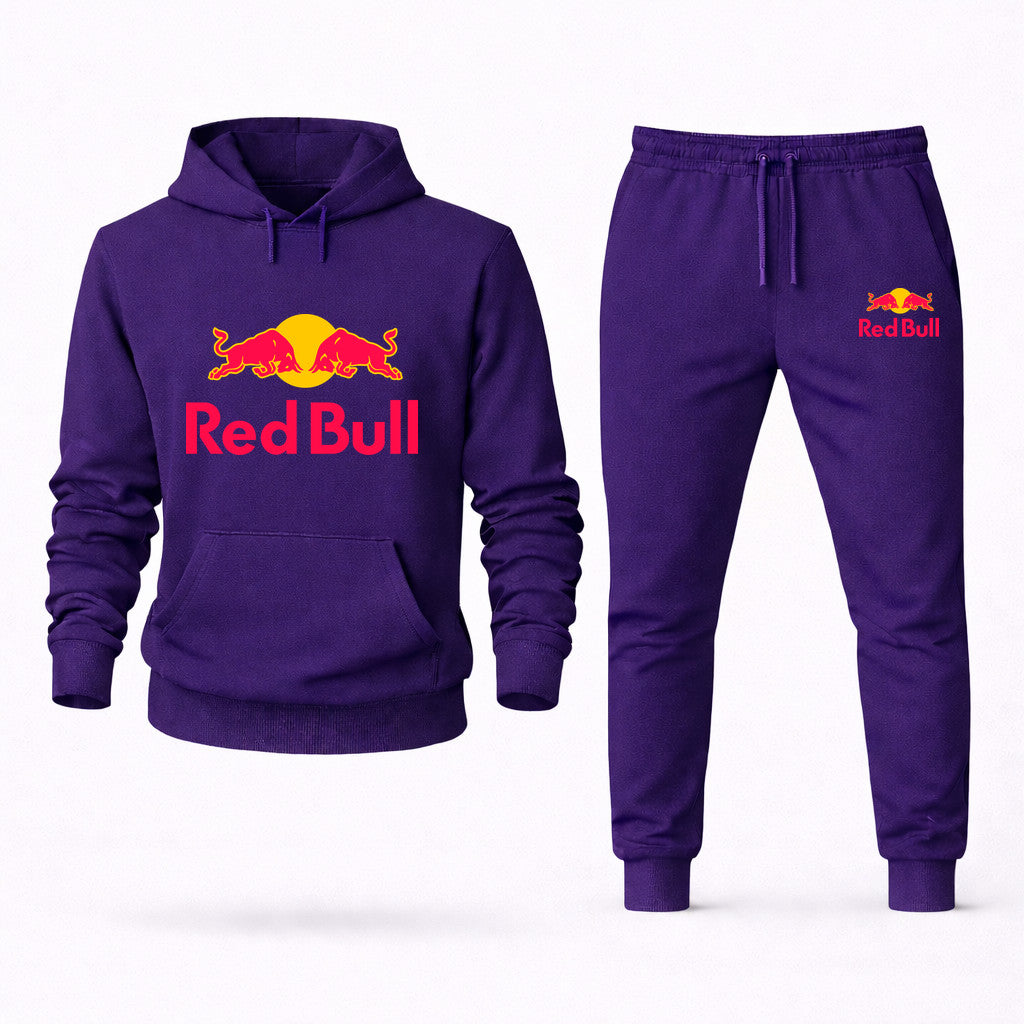 Red Bull Hoodie and Joggers Set - Purple