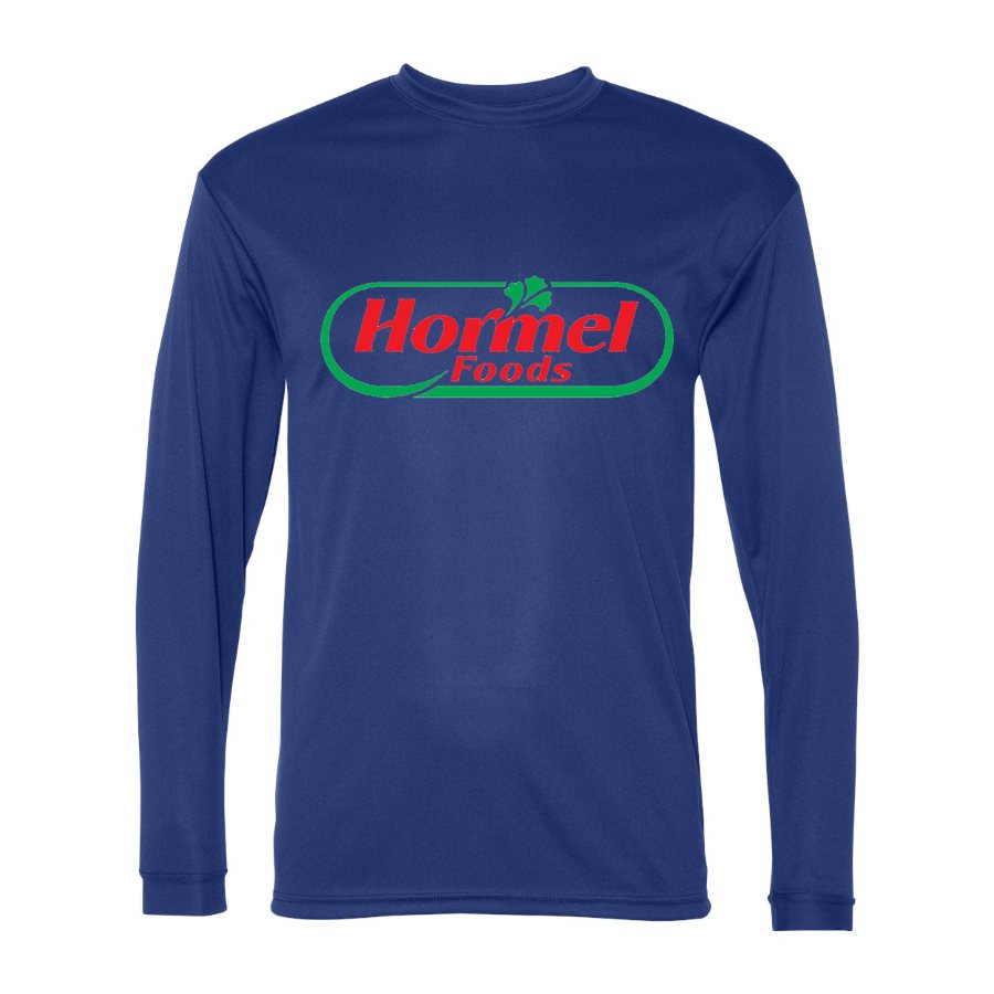 Men's Hormel food Polyester Long Sleeve T-Shirt - Royal Blue
