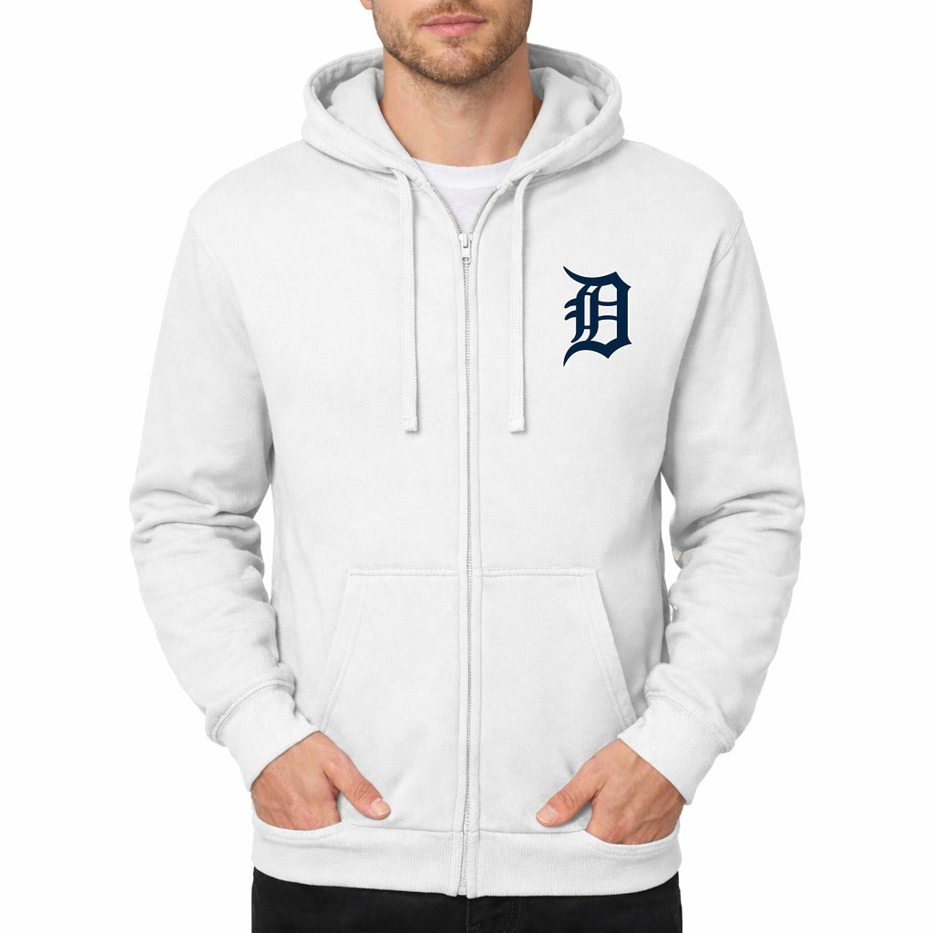 Men's Detroit Tigers Zipper Hoodie - White