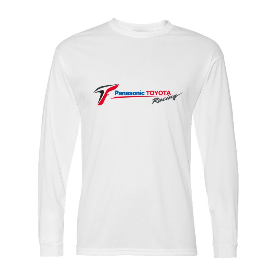 Men's Panasonic Toyota Racing Polyester Long Sleeve T-Shirt - White