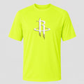 Men's Houston Rockets Army Green Performance T-Shirt - Safety Green